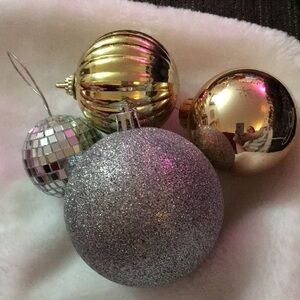 Glittery Silver Holiday Ornament